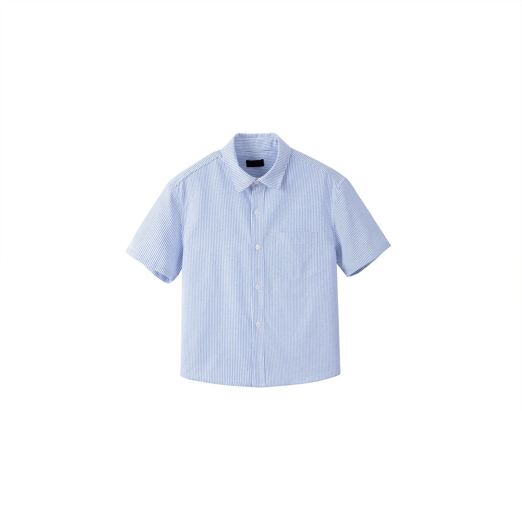 PLUS NO LOGO Striped Boxy Fit Shirt
