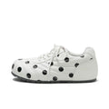 MASOOMAKE Vegan Leather Lace-Up Round-Toe Sneaker