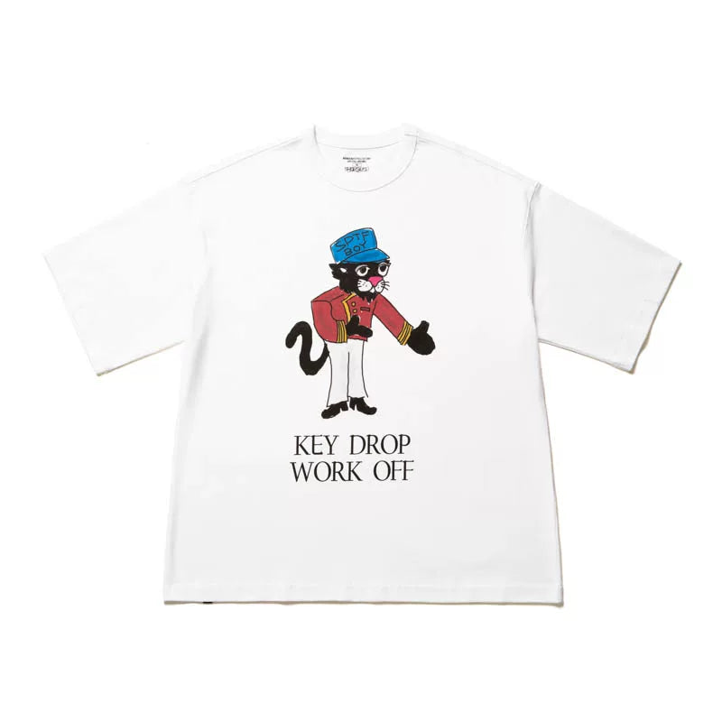 SUPERTOFU Panther Doorman Hand-Drawn Welcome Loose Tee