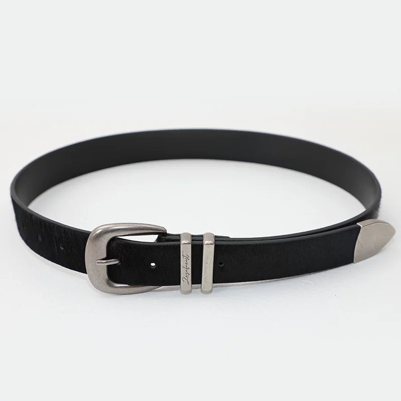 ZOZO FOREST Horsehair Leather Vintage Belt