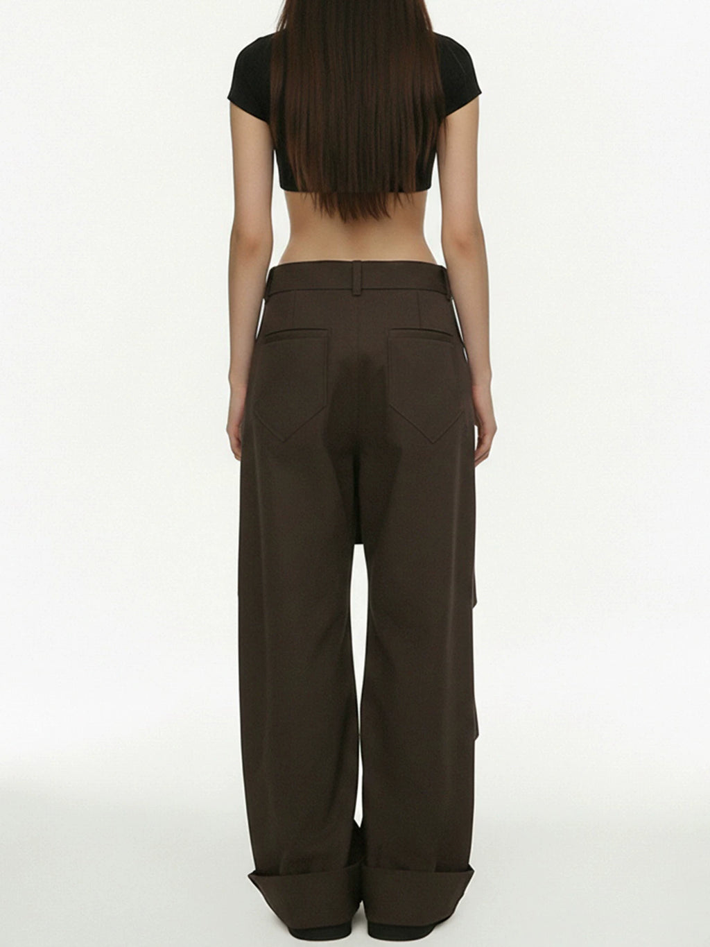 FUNOFF Strap-on Low-rise Straight Slacks