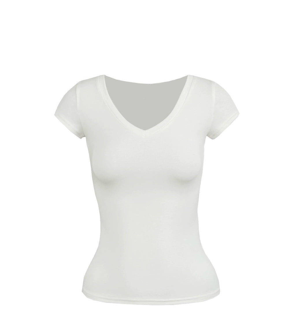 Jim Kennetv Neck Shoulder Slim Fit Tee