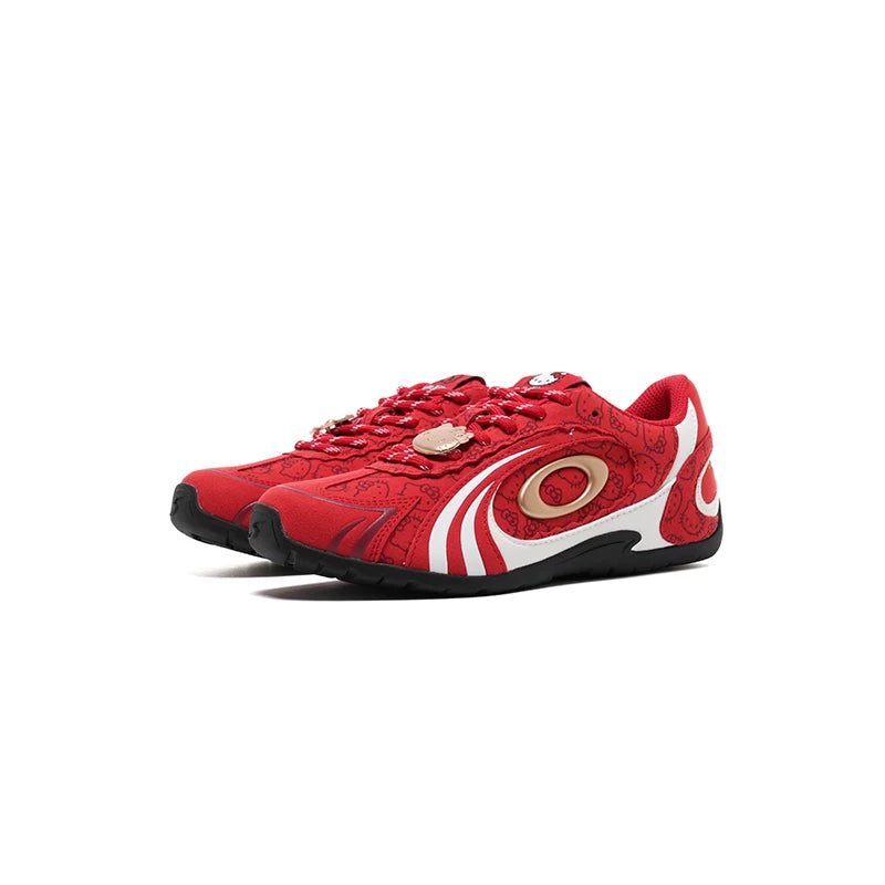 OLD ORDER Hello Kitty Red Suede Lace-Up Sneaker