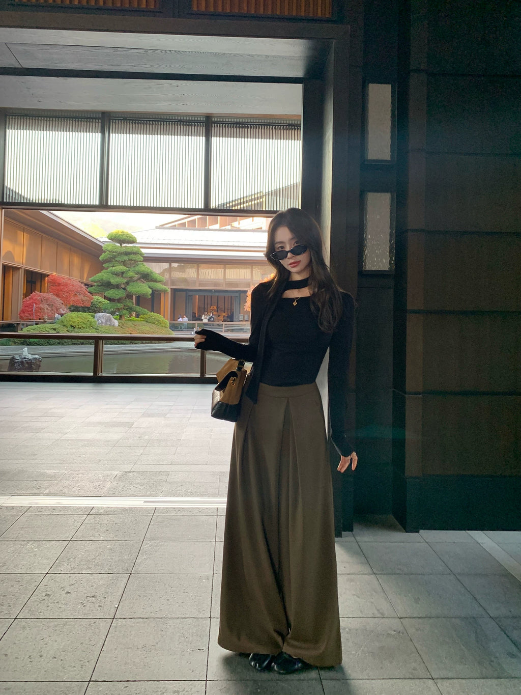 Pusumede Loose Wide-leg Slacks