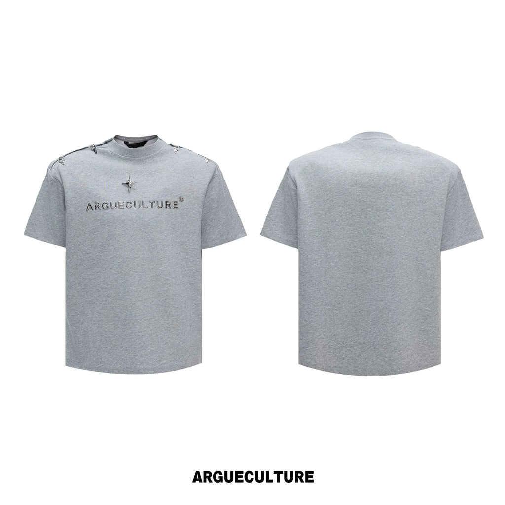 ArguE CulturE Metal Plane Buckle 3D Wrinkle-Resistant Oversized Tee