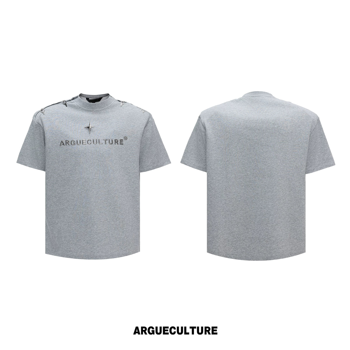 ArguE CulturE Metal Plane Buckle 3D Wrinkle-Resistant Oversized Tee