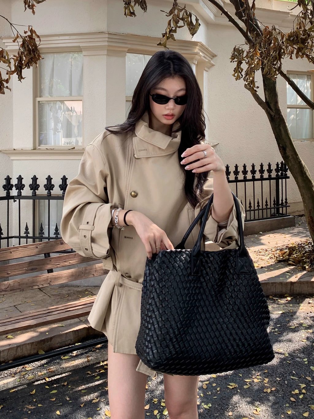 WITHMIN Loose and Thin Versatile Trench Coat
