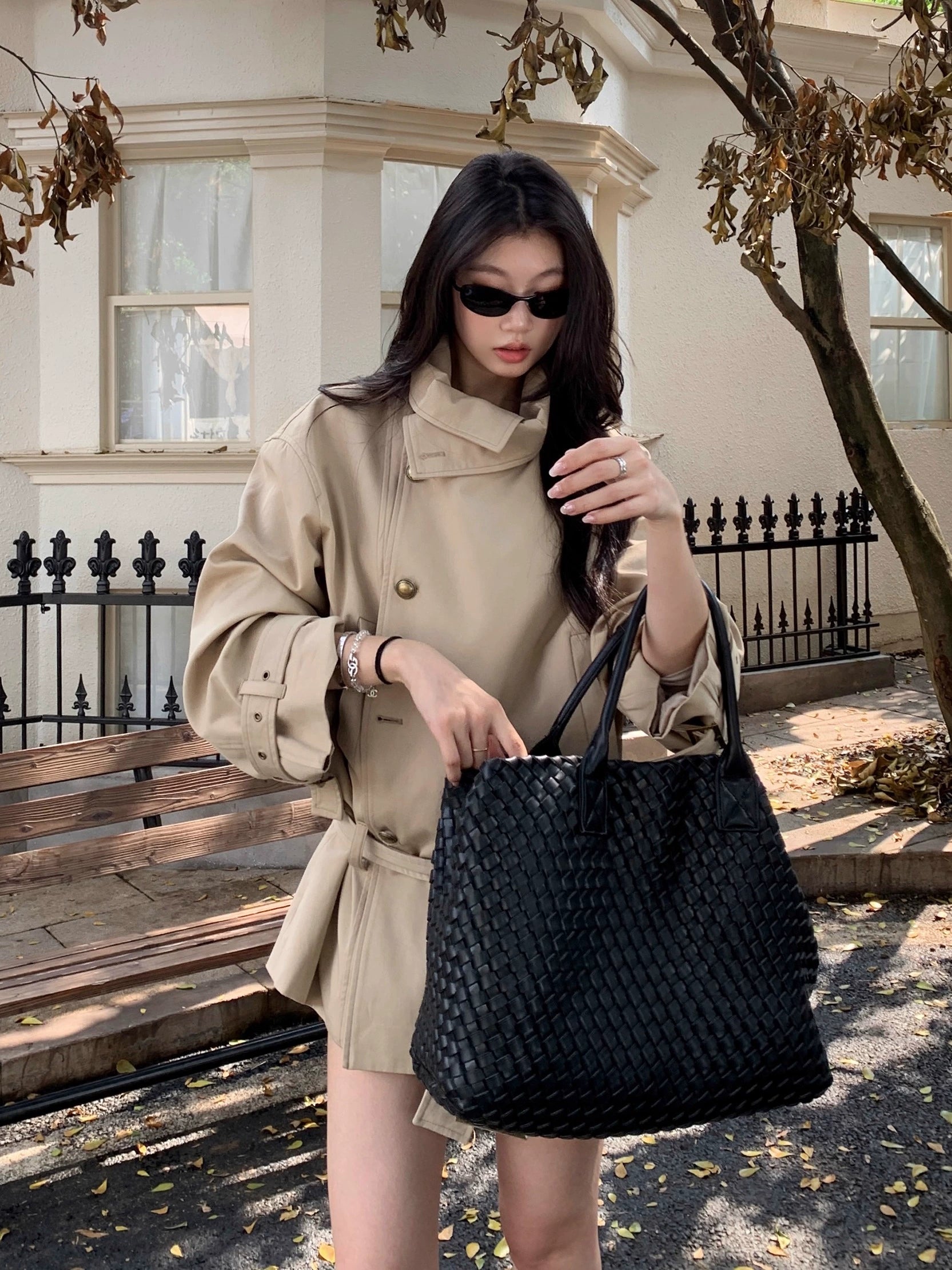 WITHMIN Loose and Thin Versatile Trench Coat
