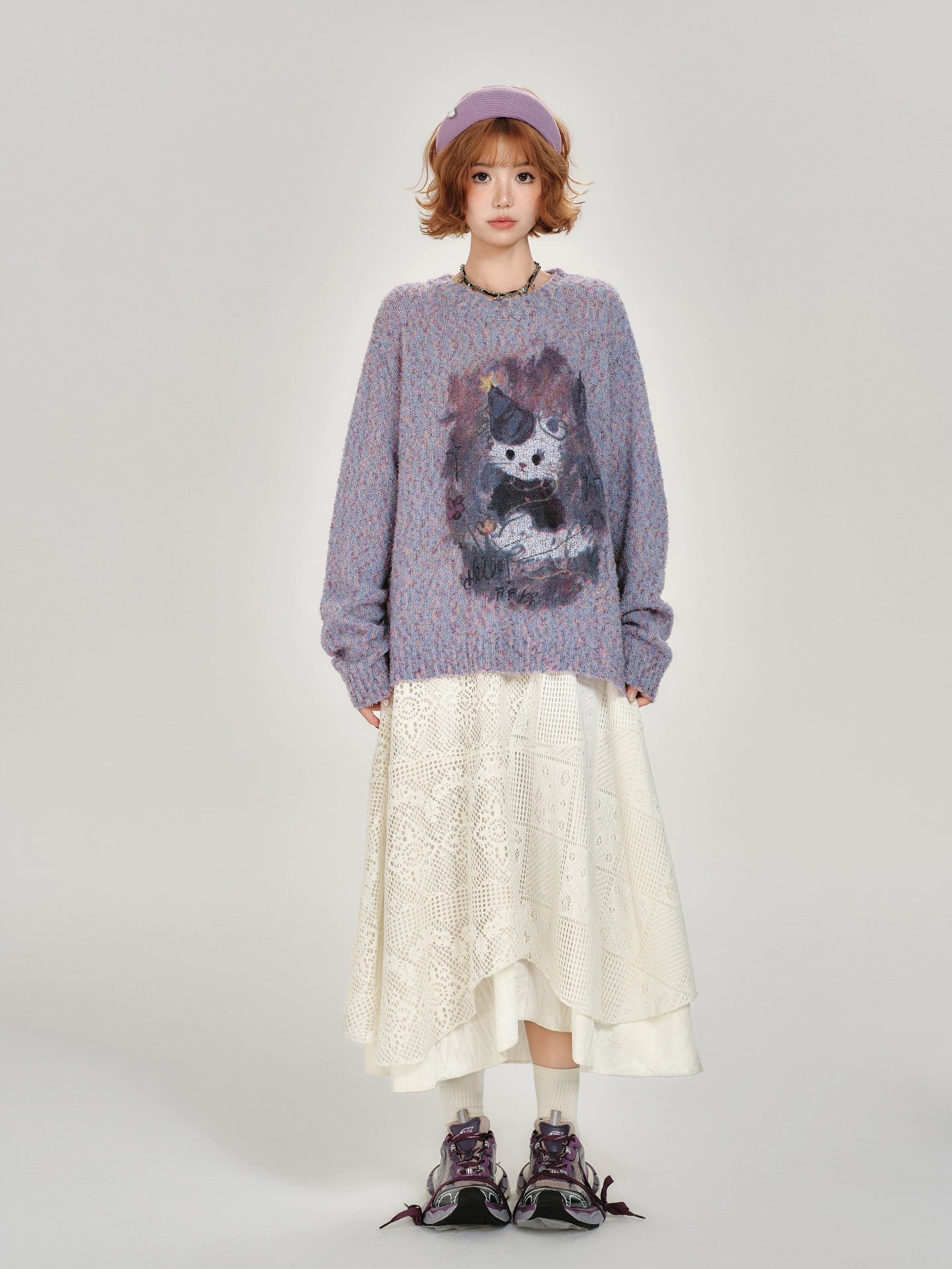 Girlyhalo Vintage Irregular Patchwork Lace Skirt
