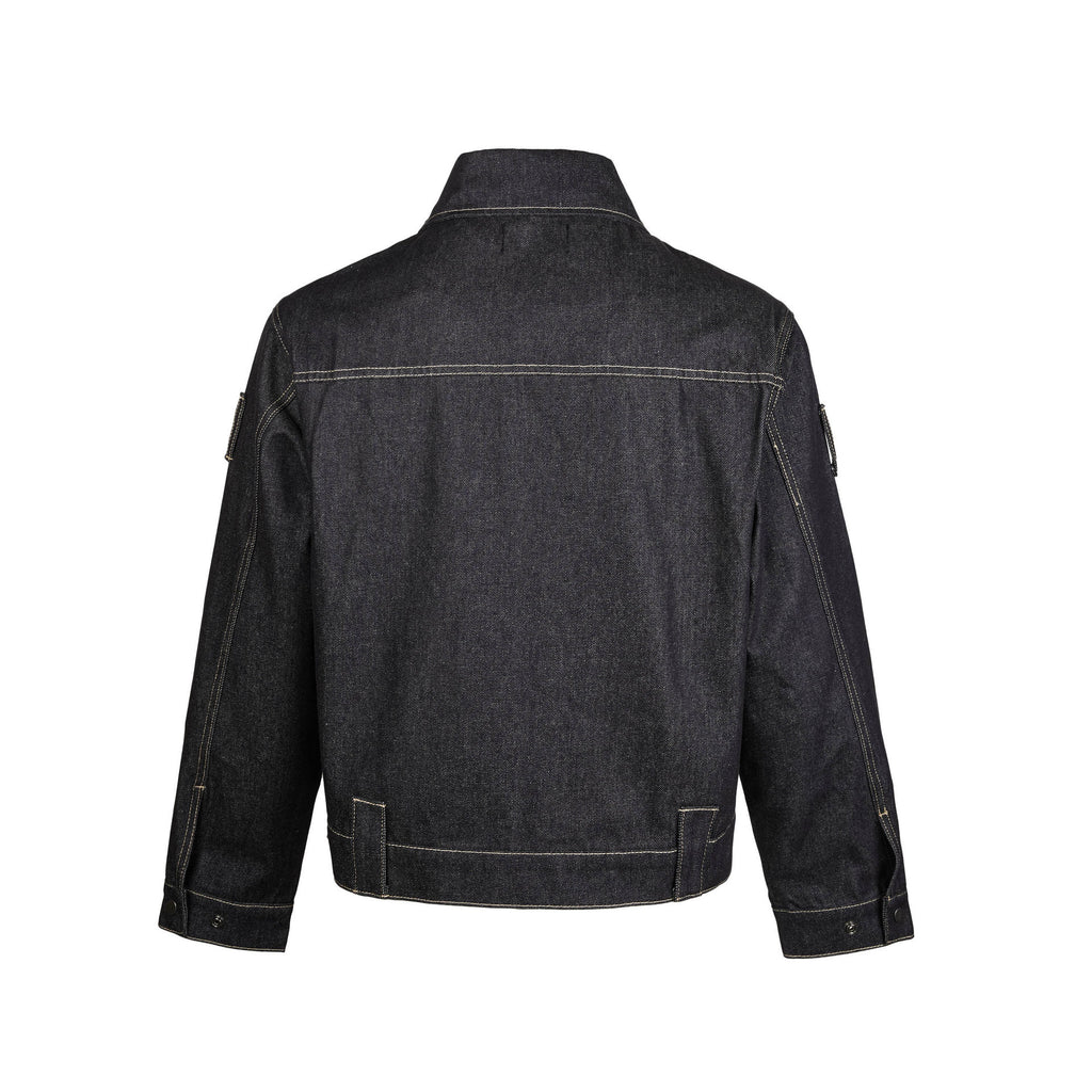 EME Lapel Splicing Short Denim Jacket