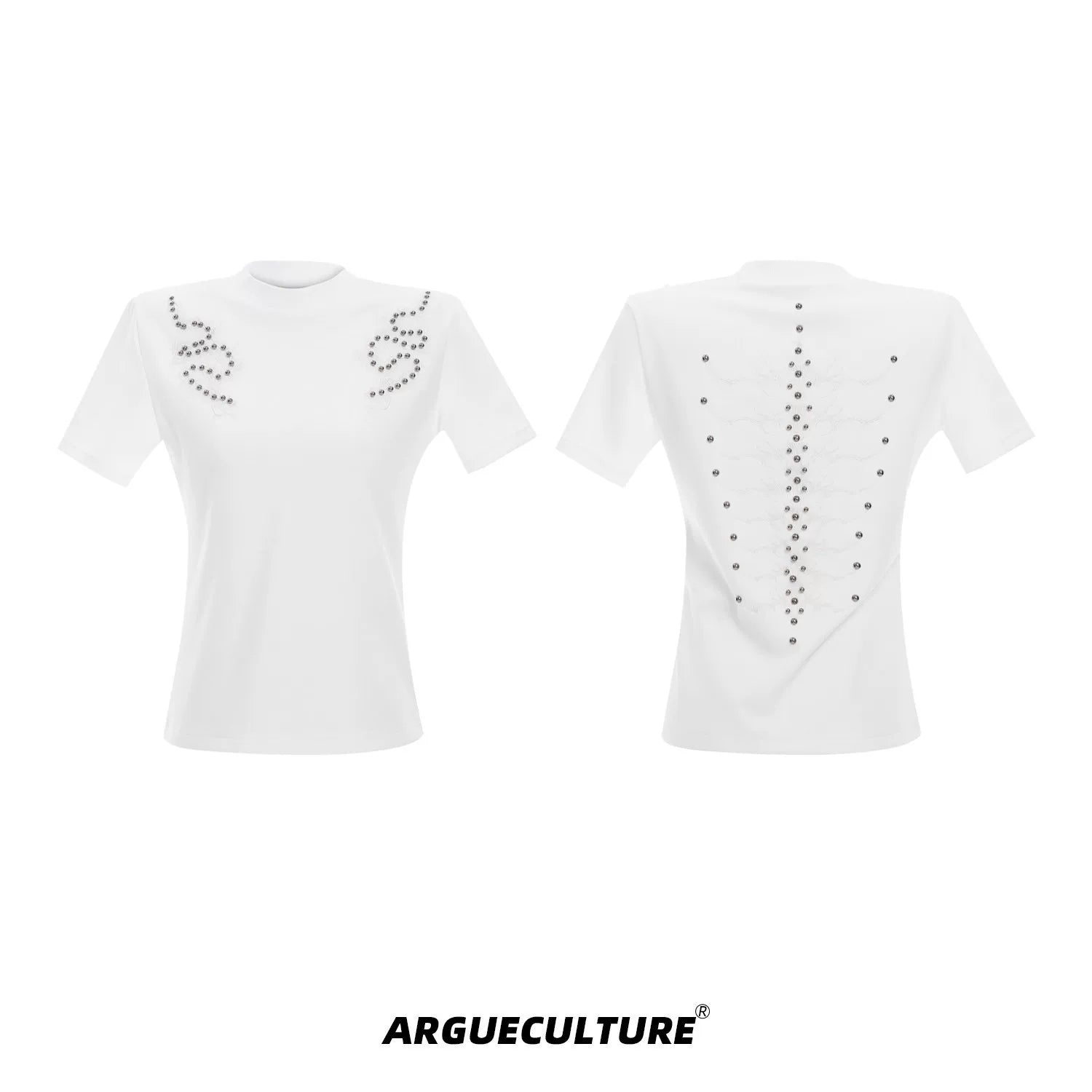 ArguECulturE Vintage Embroidery Slim Shoulder Tee