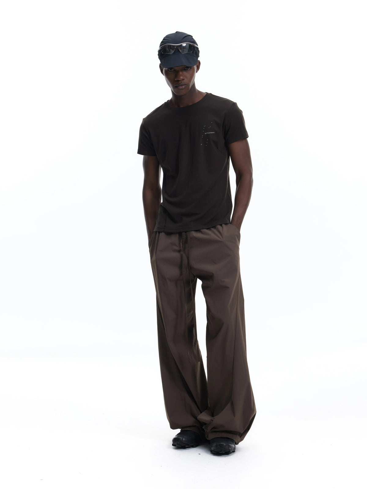BEVAN UP Scattered Print 260g Breathable Slim Fit Cropped Tee