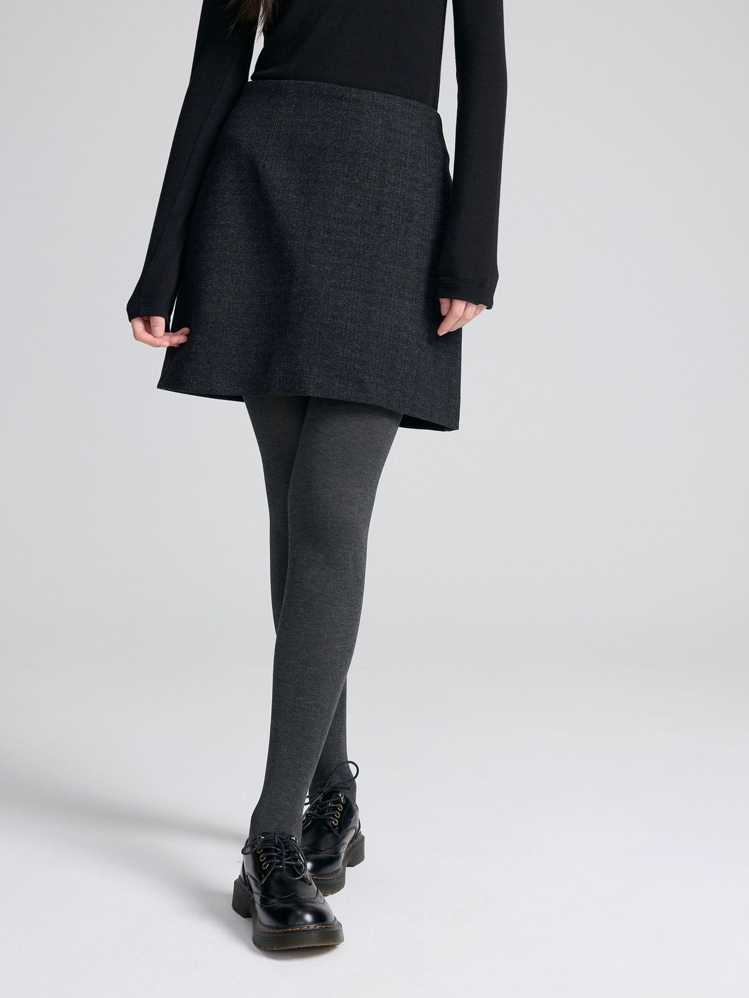 RPB BRAND Versatile Drape Simple High Waist Thin A-shaped Skirt