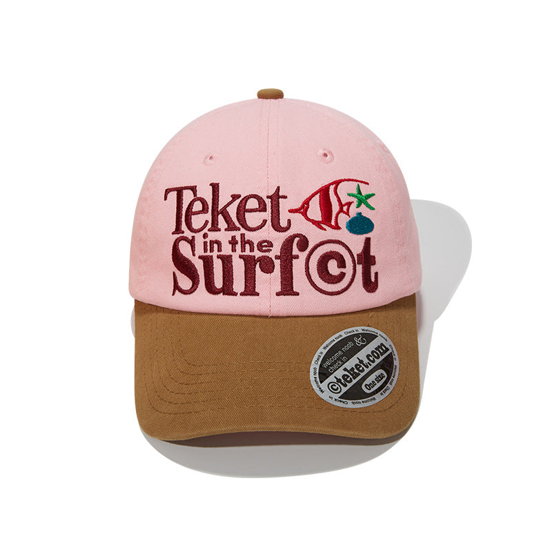 WASC Embroidered Color Block Cotton Baseball Cap