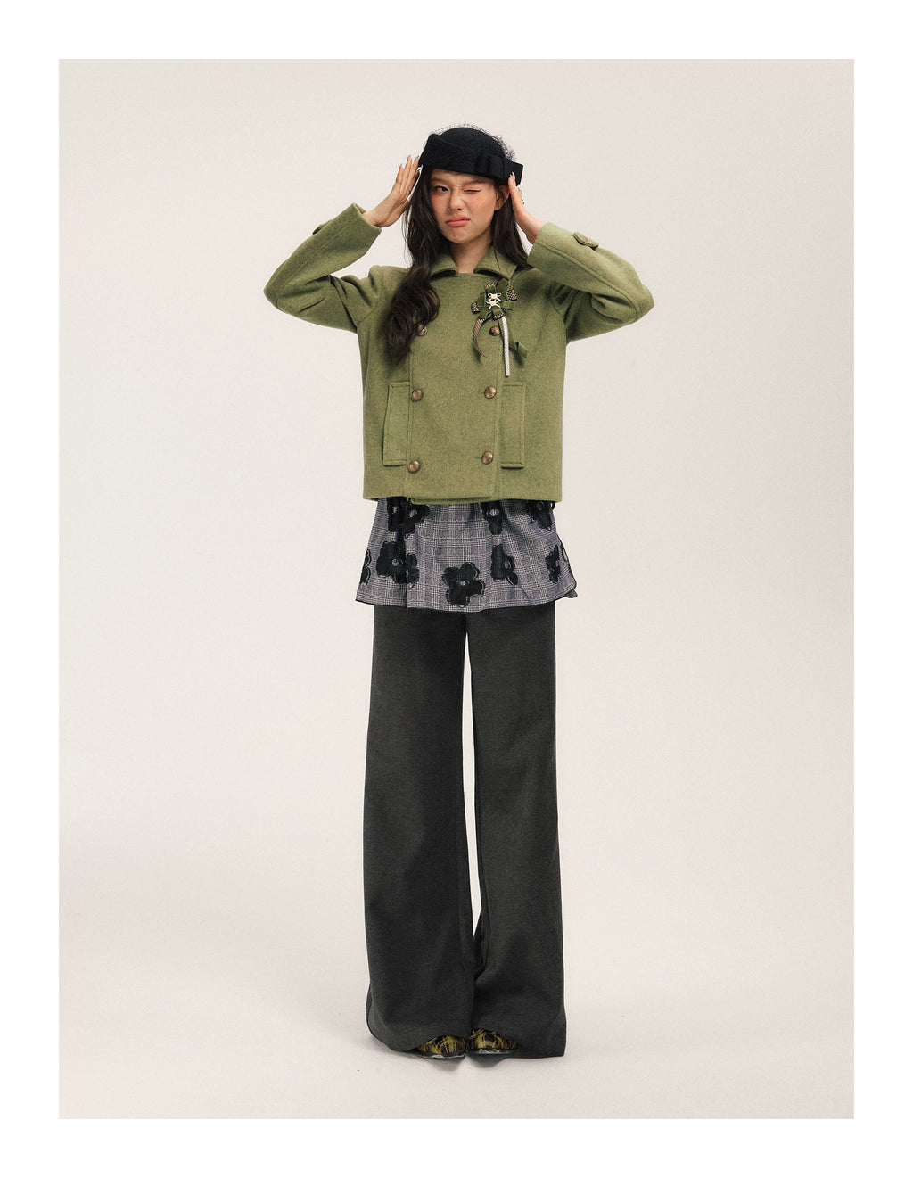 SASSY MOODY Skirt Butt Curtain Double Puffy Skirt