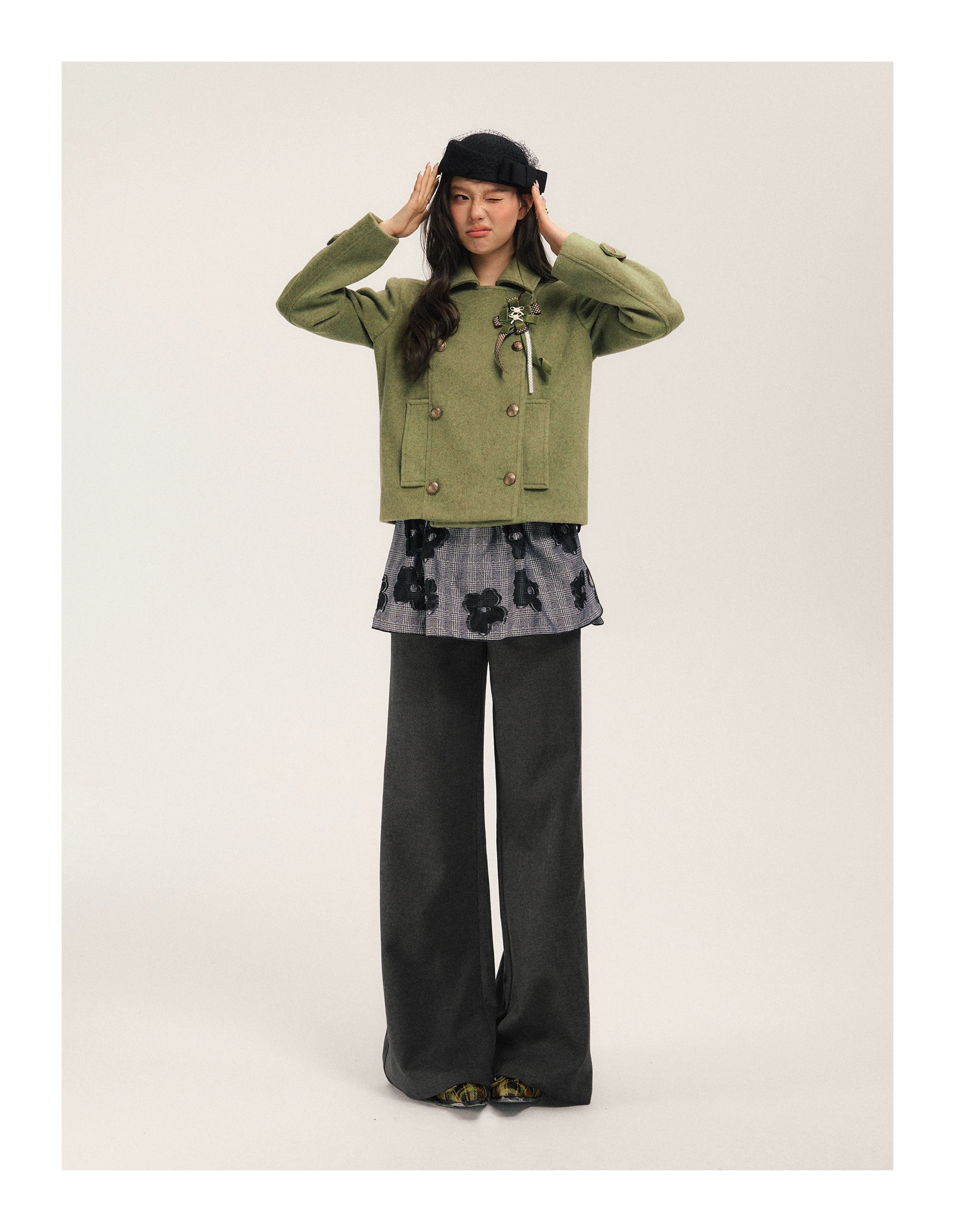 SASSY MOODY Skirt Butt Curtain Double Puffy Skirt