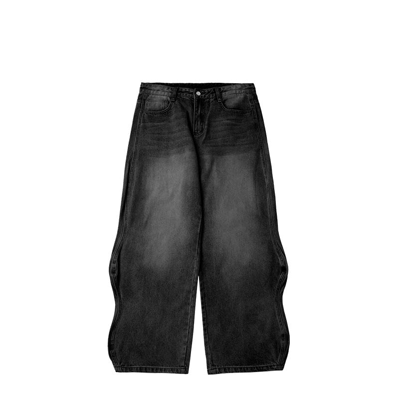 Inflation Ripple Wash Floor Mopping Vintage Jeans