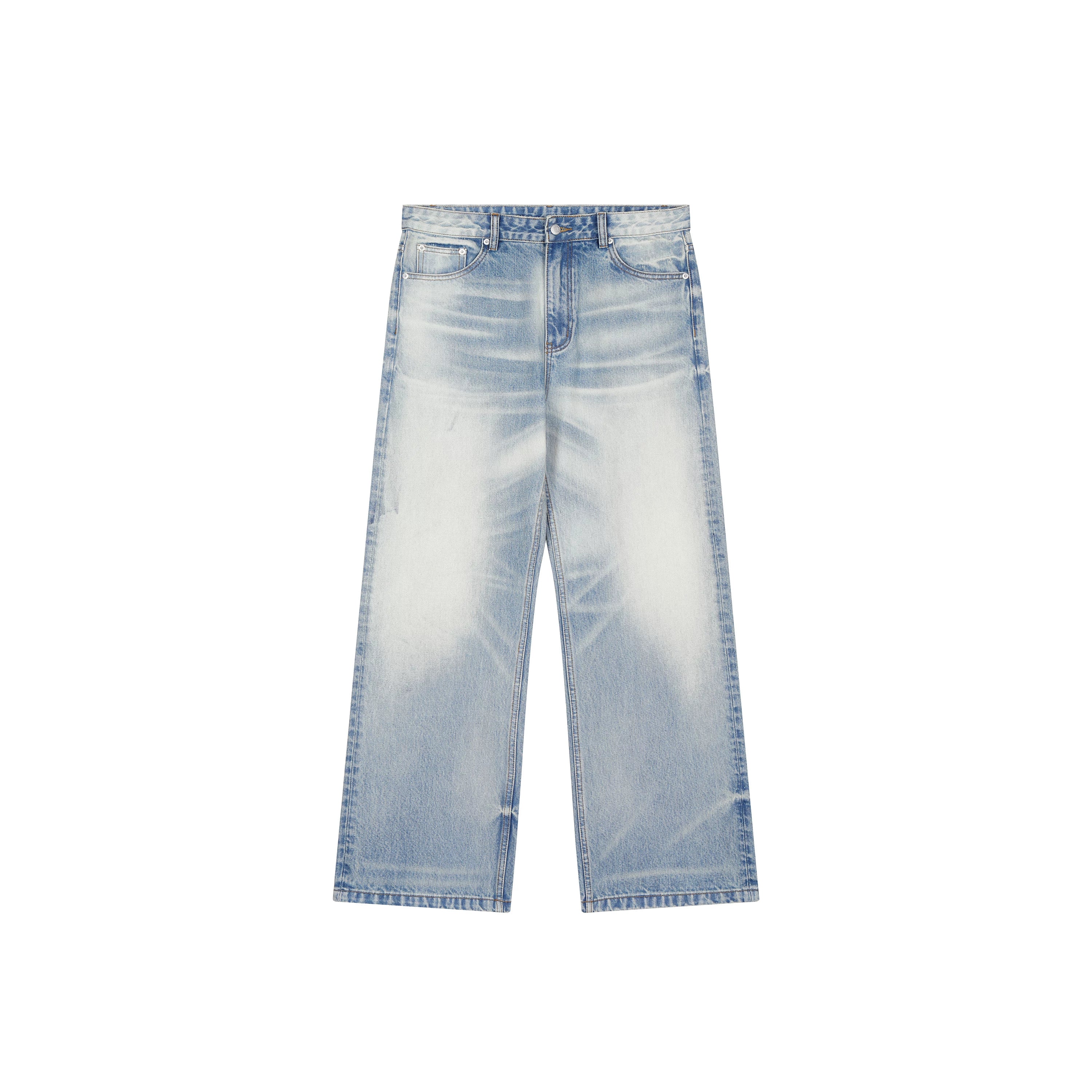PLUS NO LOGO Twilight White 14.5oz Straight-Leg Jeans