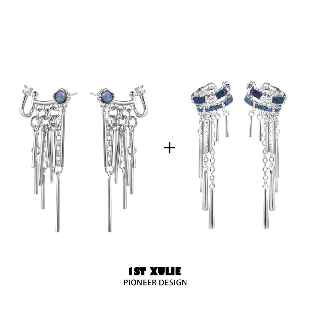 1ST XULIE Gold-Plated Ethnic Tassel Ear Cuff