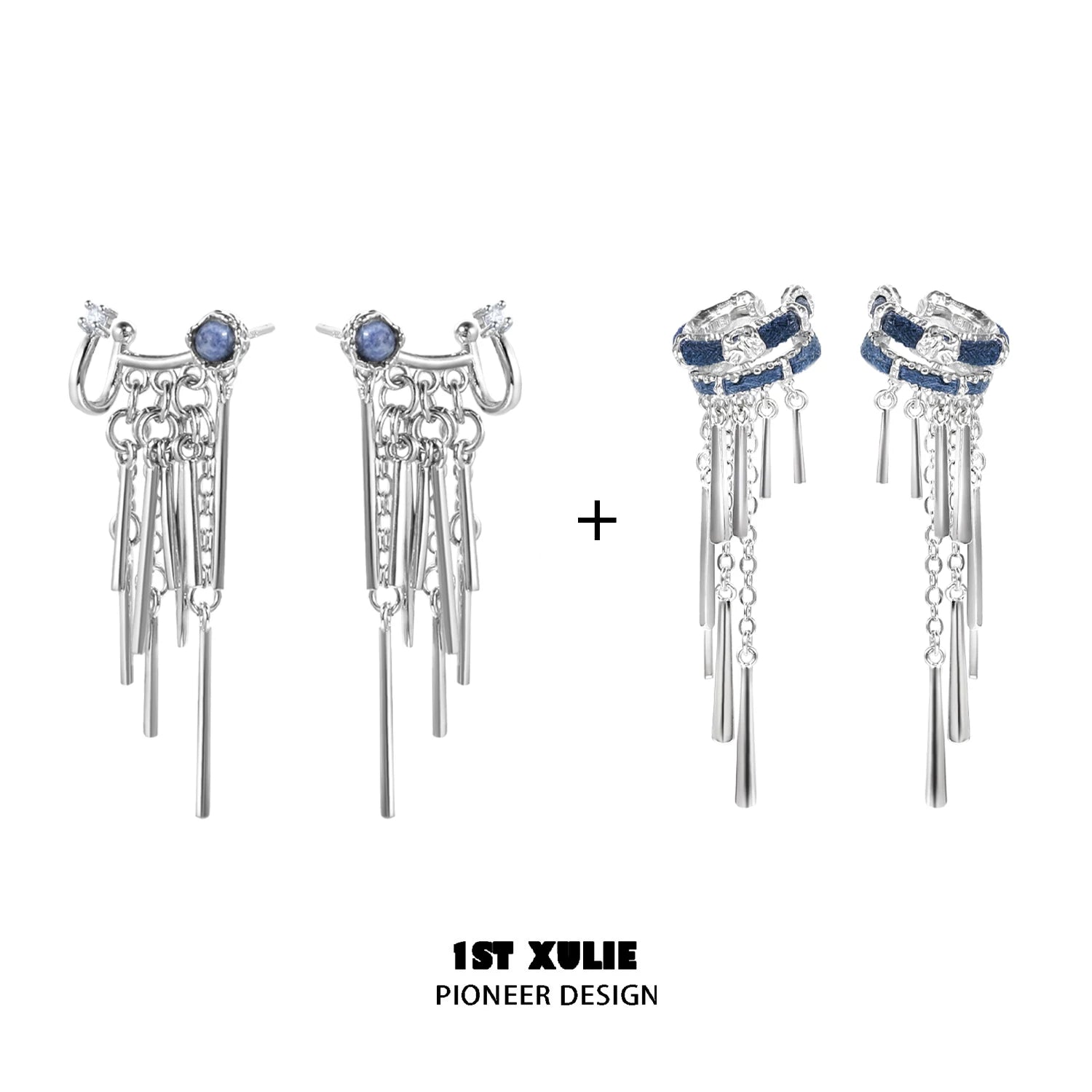 1ST XULIE Gold-Plated Ethnic Tassel Ear Cuff