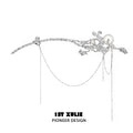 1ST XULIE Jade Rabbit Hairpin Moon White Agate Tassel