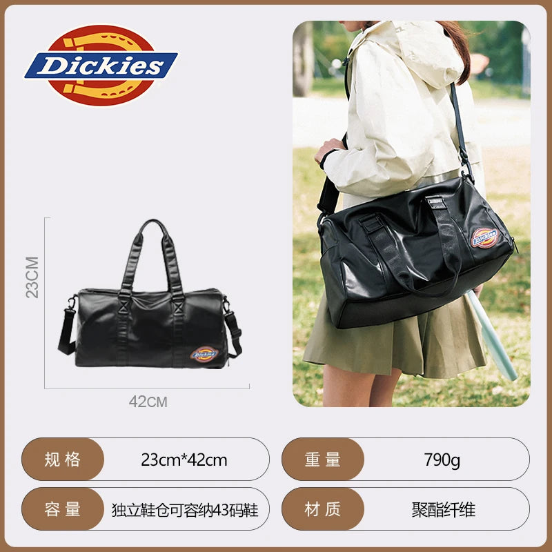 Dickies Faux Leather Embroidered Crossbody Bag - Zip Top