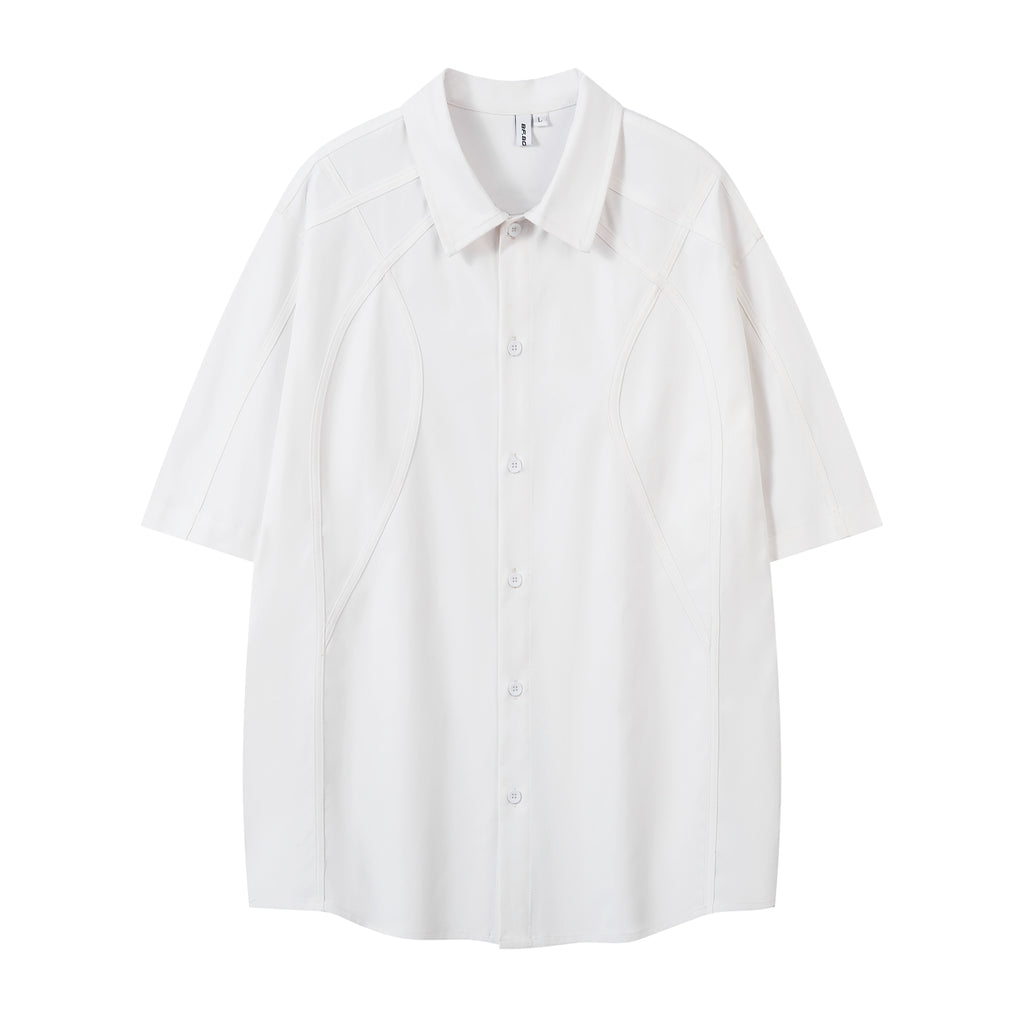 BeOurRule Striped Splicing Structure Shirt