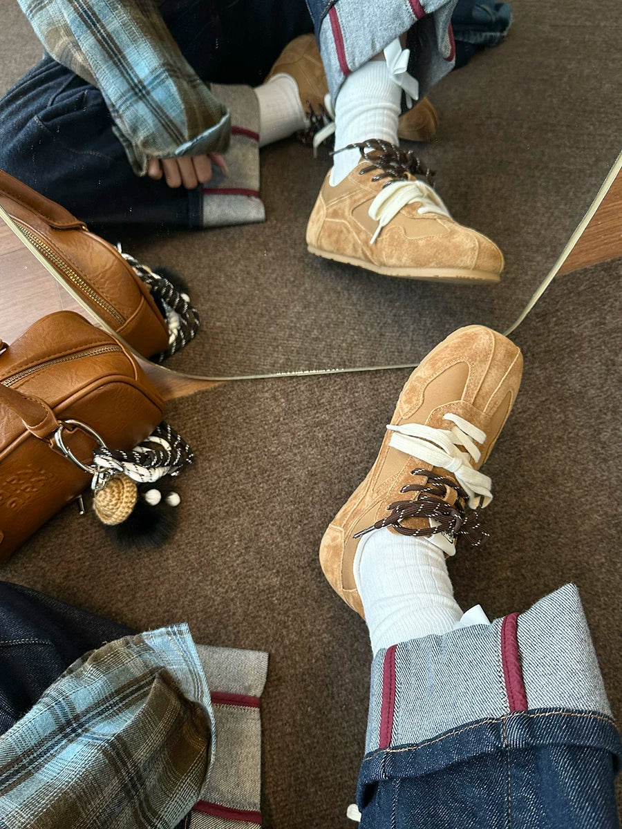 Lidaren Produced Suede Lace-Up German Training Sneaker