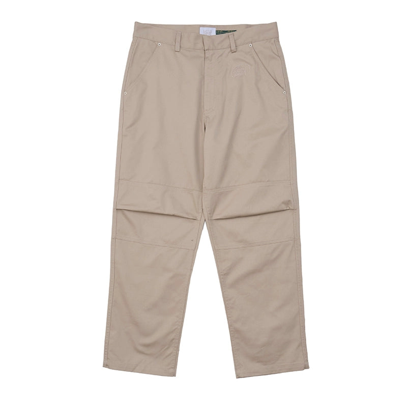 Battles Loose Straight Embroidered Pocket Casual Trousers