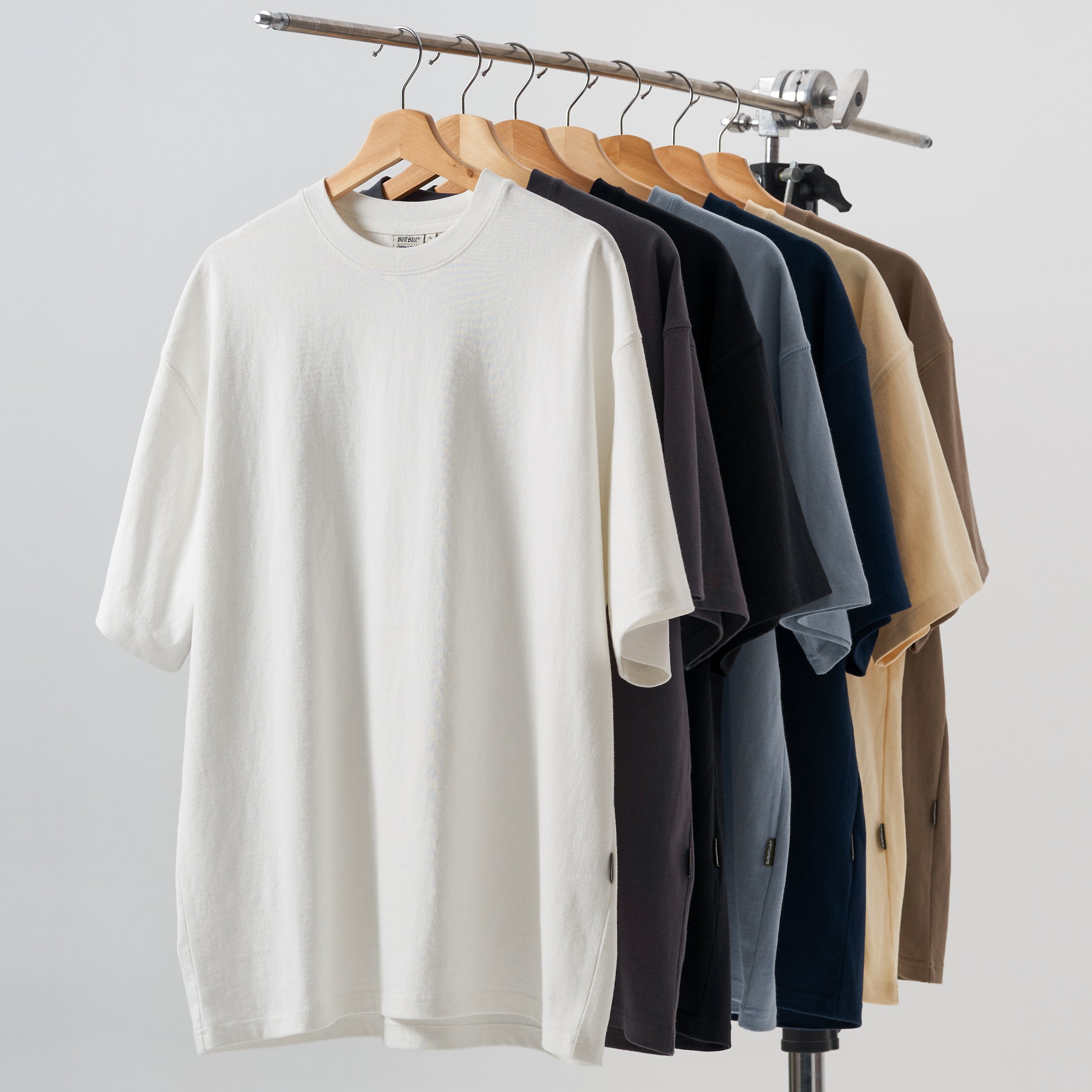 BUTTBILL Heavy 300G Crew Neck Pure Cotton Three Needles Five Threads Tee