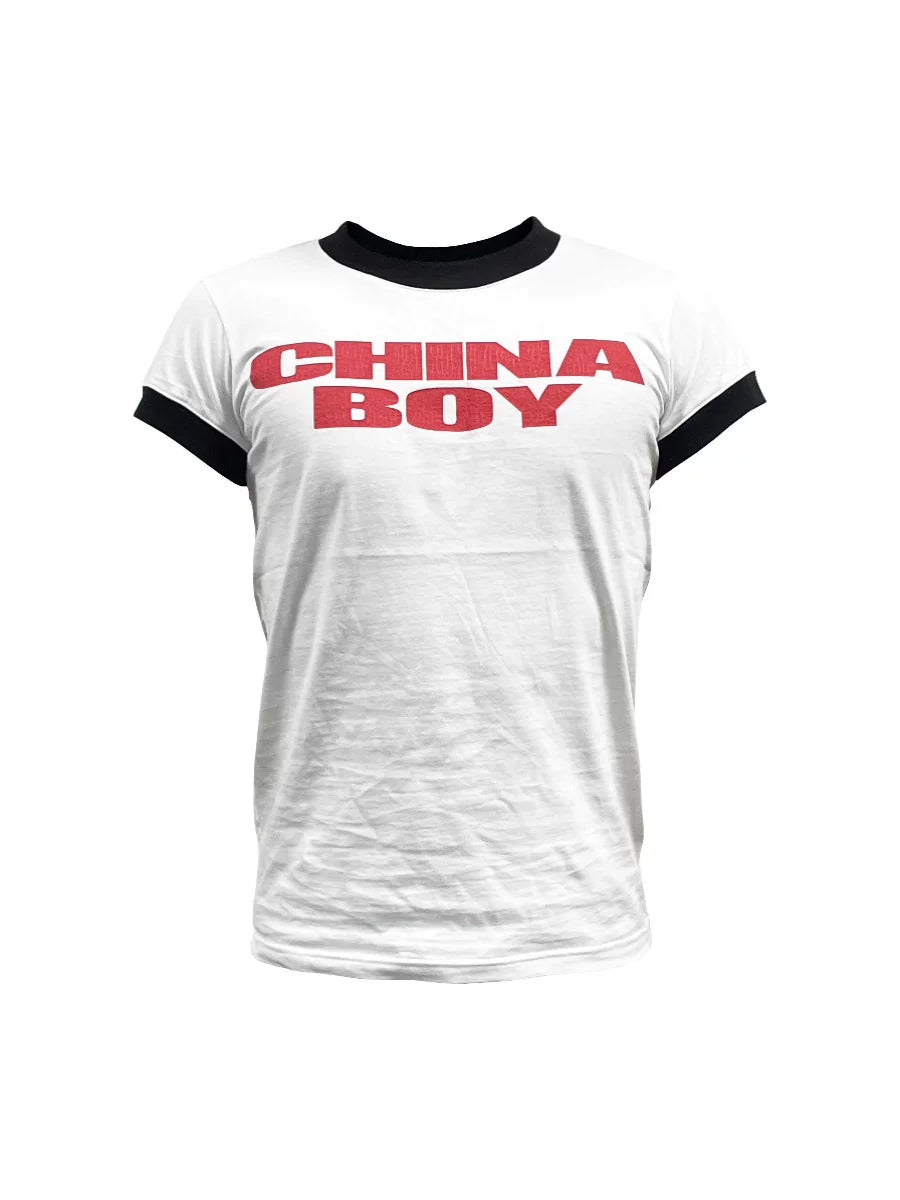 PCCVISION Double-sided Printing Color Matching Contrasting Slim Tee