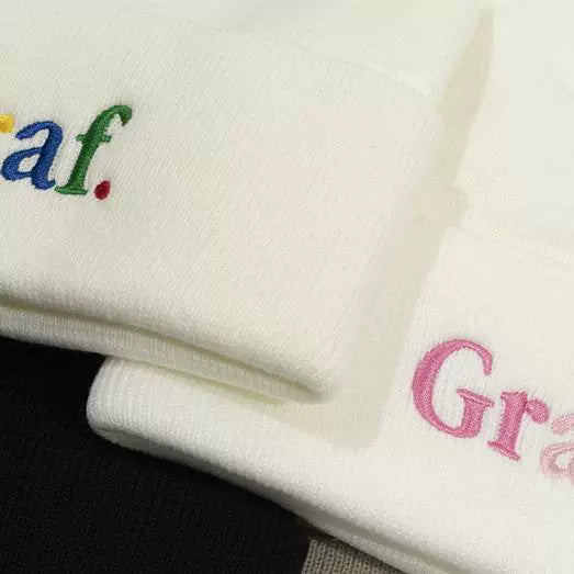 GRAF Tones Embroidered Knit Beanie