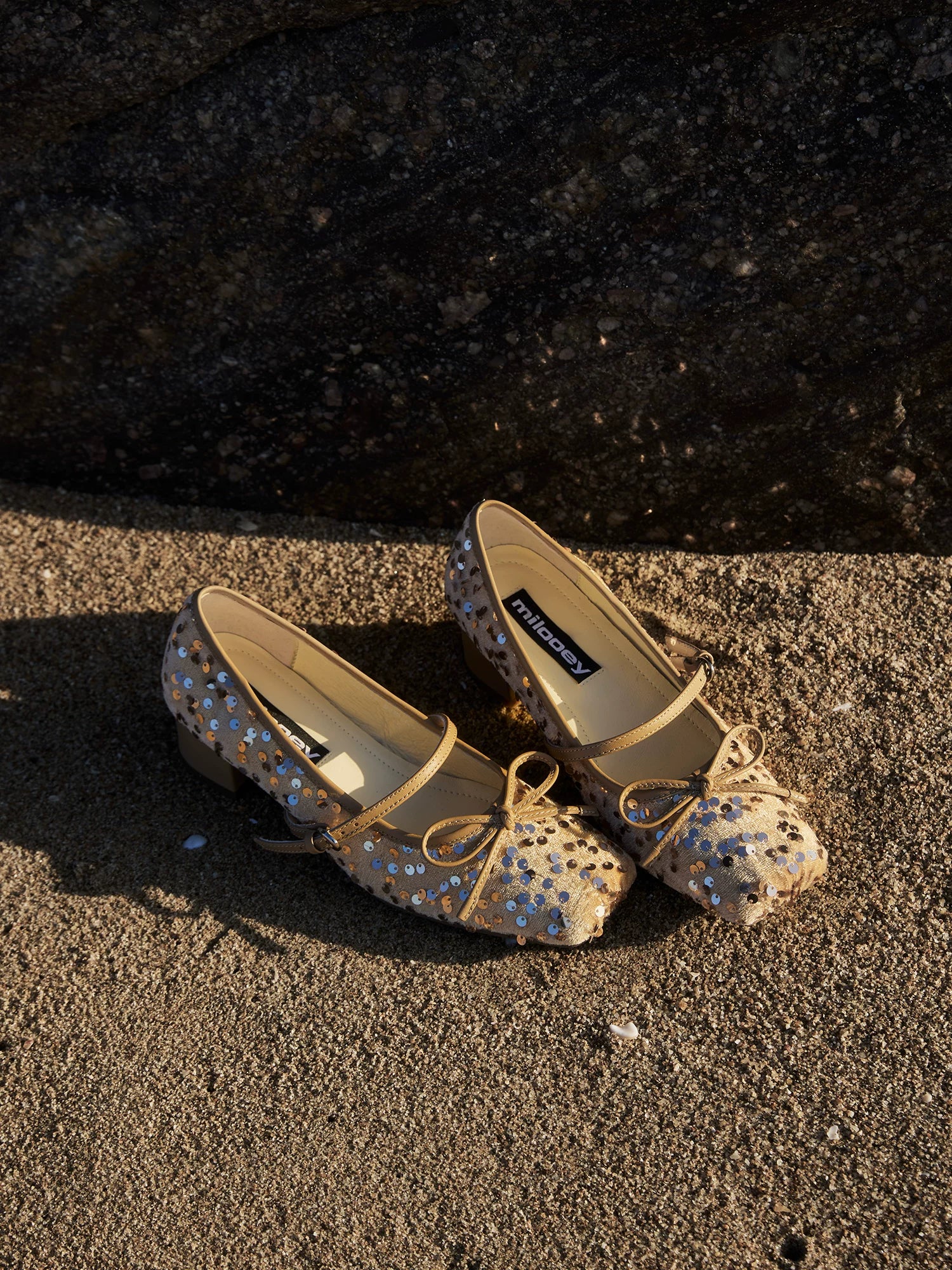 MILOOEY Leather Square-Toe Ankle-Strap Mary Jane