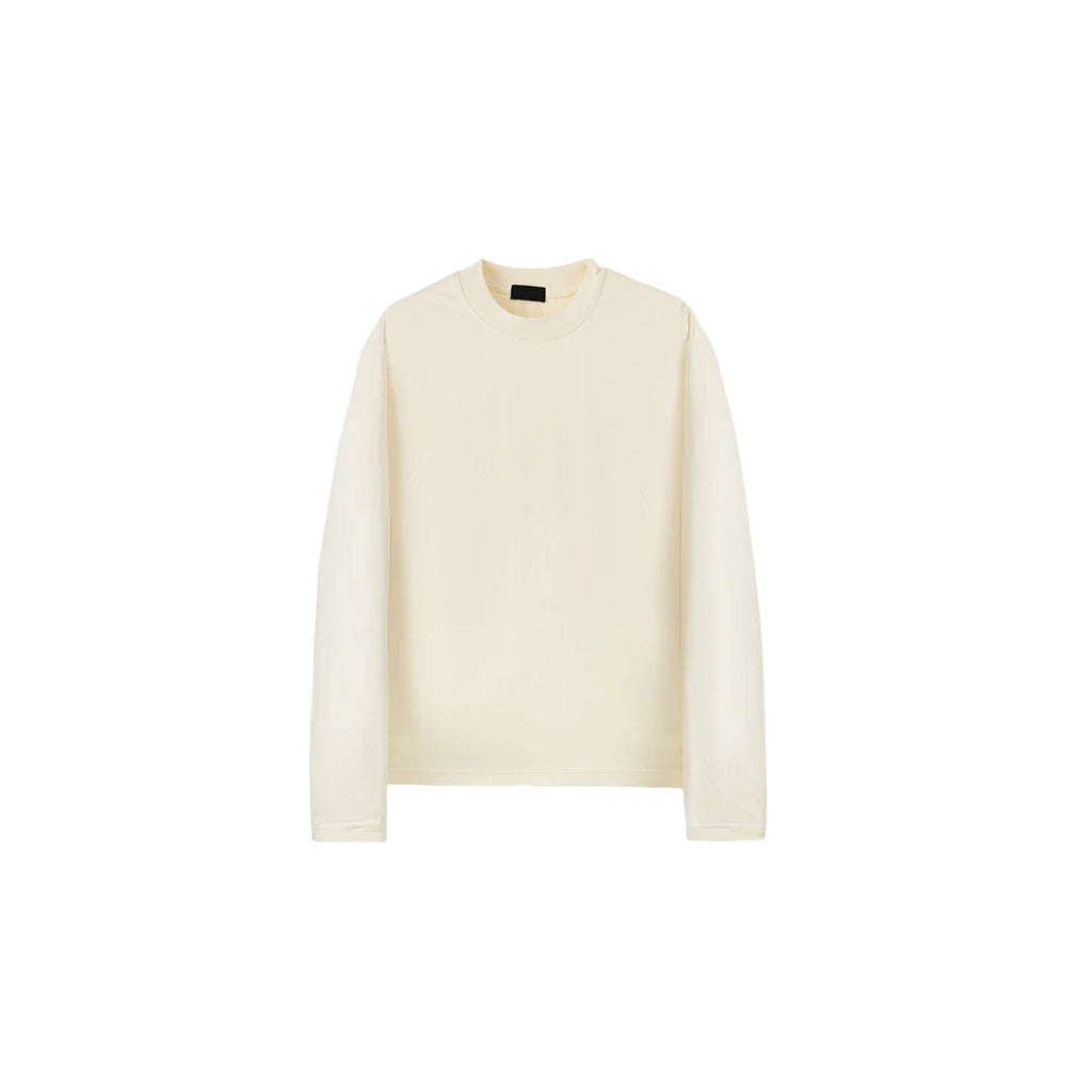 PLUS NO LOGO Brushed Cotton Cropped Long-Sleeve Tee