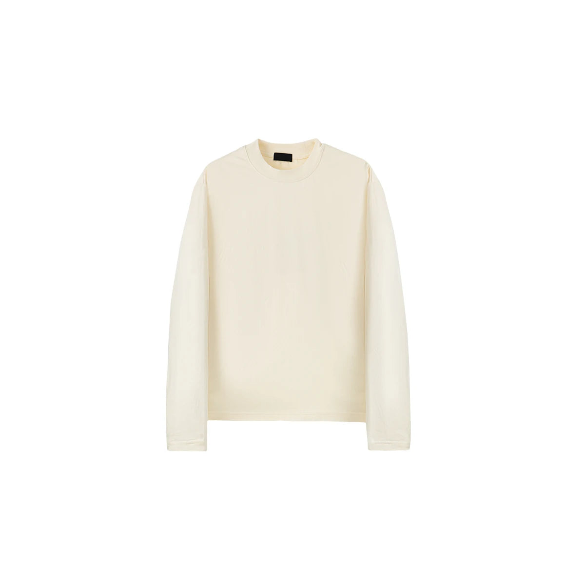 PLUS NO LOGO Brushed Cotton Cropped Long-Sleeve Tee