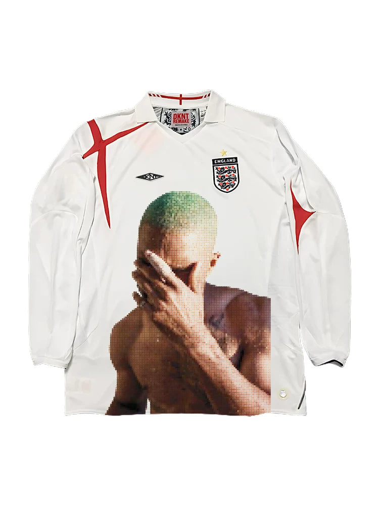 REMAKE Portrait Print Casual Jersey Tee