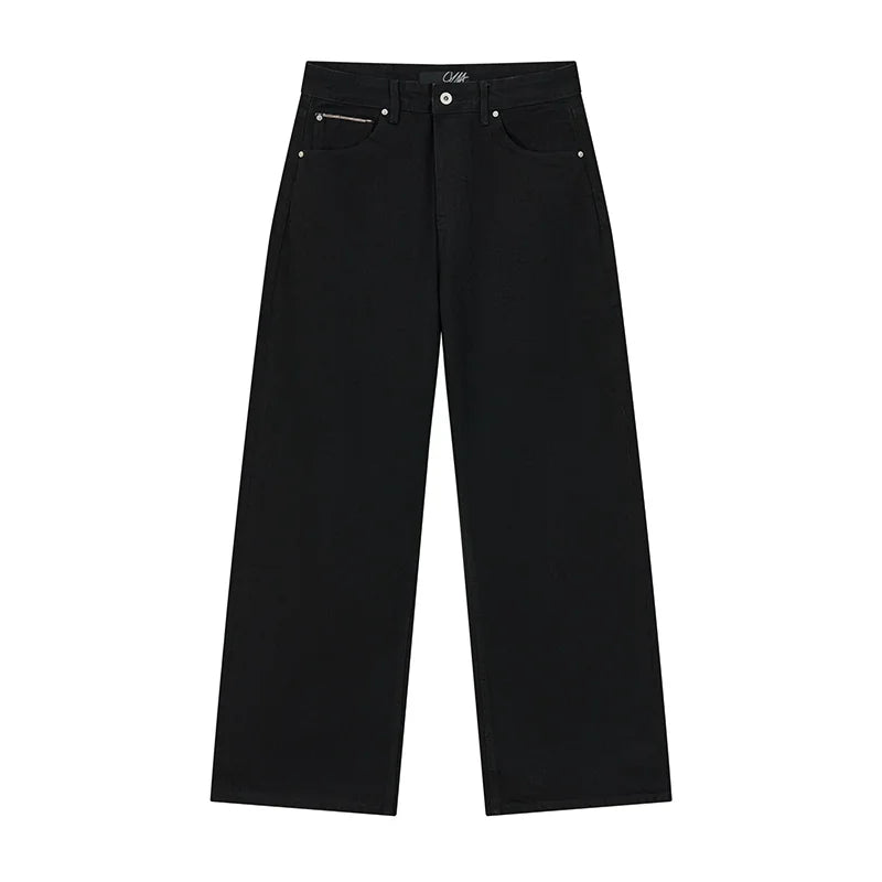 VLABMADE Mid-Rise Straight-Leg Raw Denim Jeans