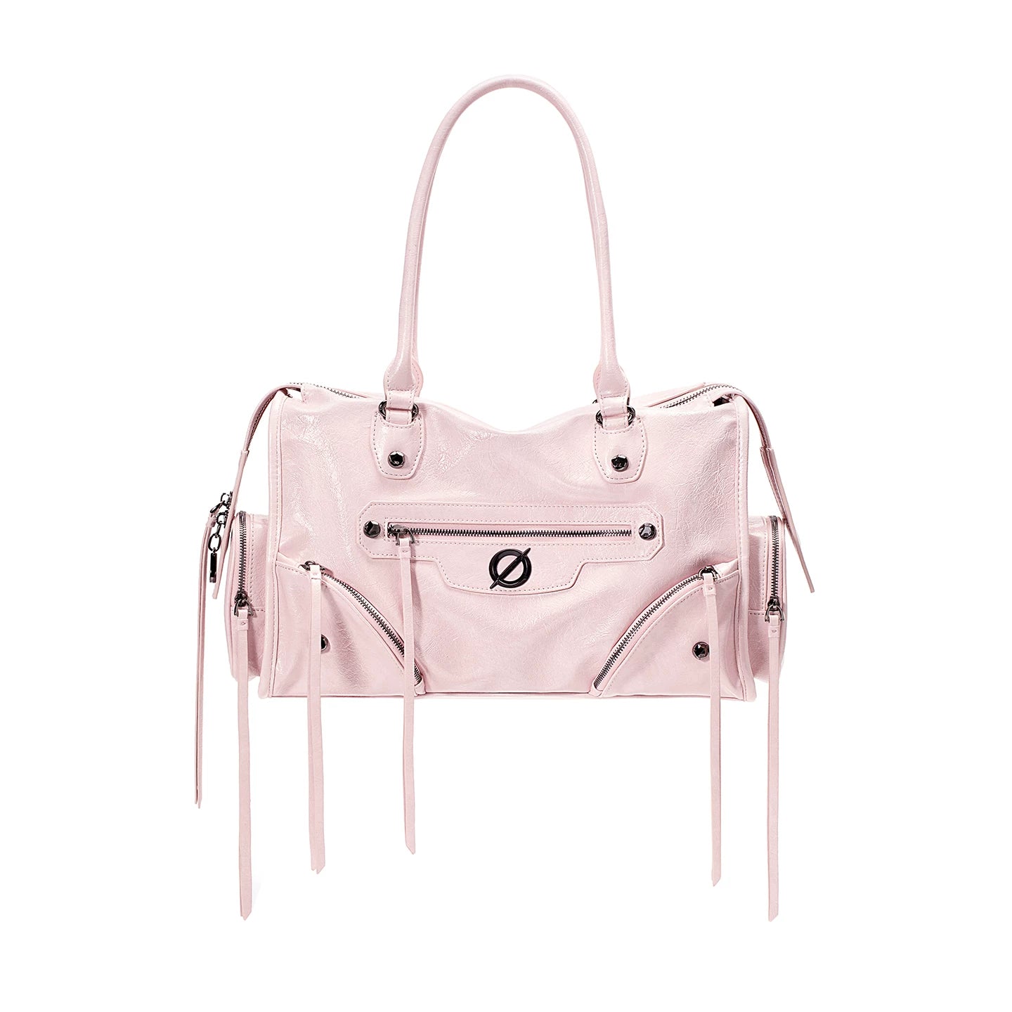 JELLY TOYBOY Pink Faux Leather Zip-Top Crossbody Bag