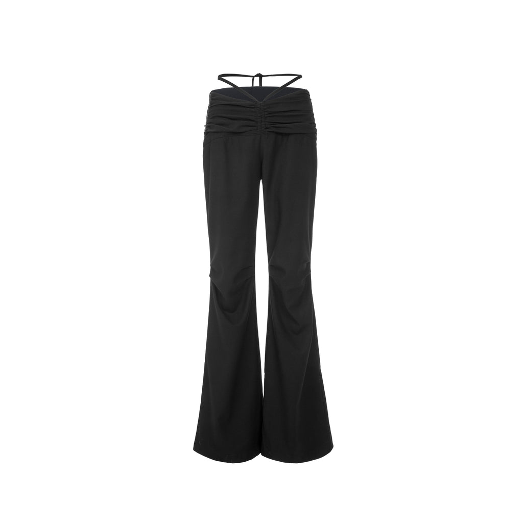 DoublePunch Stretchy Low-Rise Flared Trousers