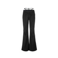 DoublePunch Stretchy Low-Rise Flared Trousers