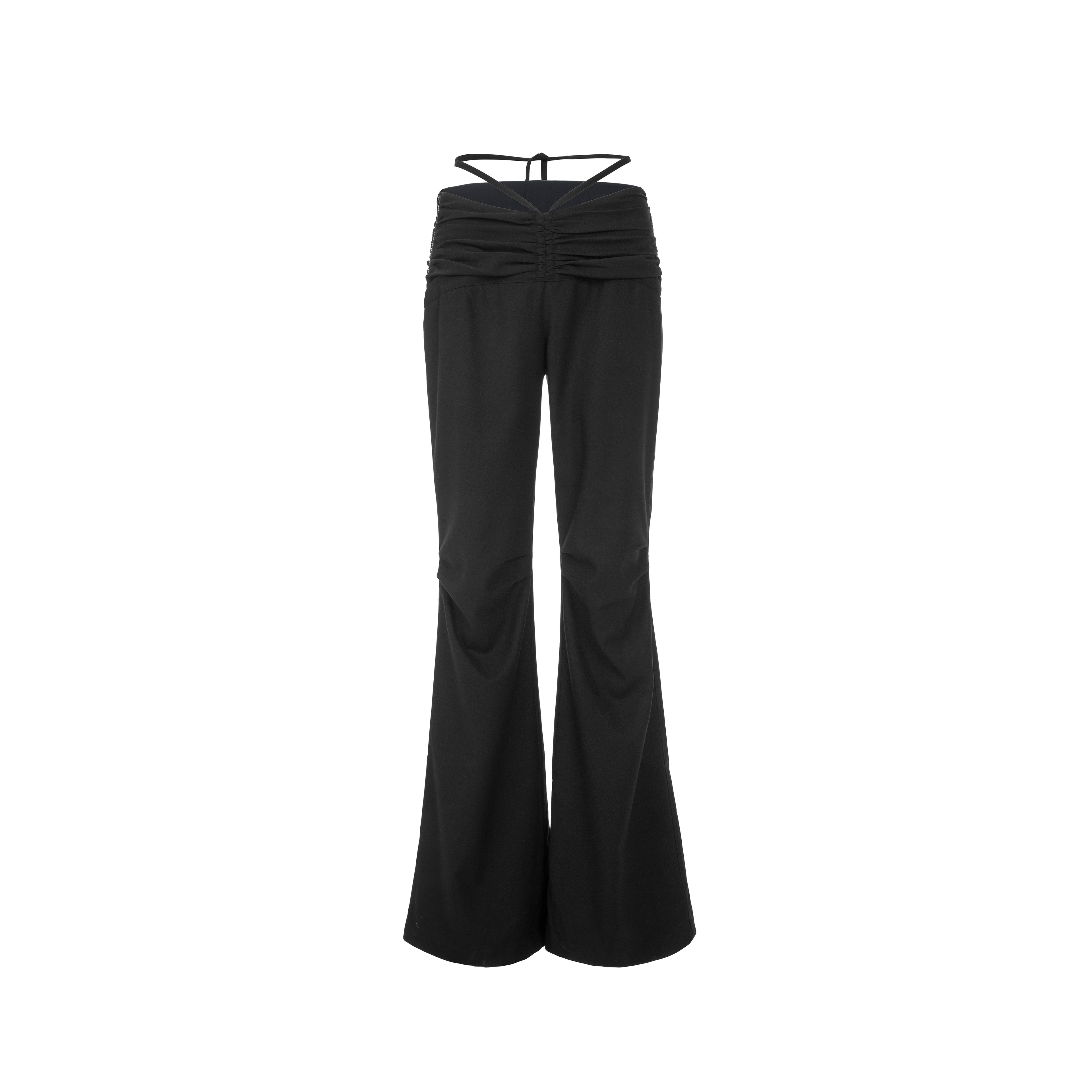DoublePunch Stretchy Low-Rise Flared Trousers
