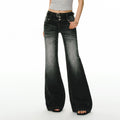 ARISEISM American Retro Wide Waistband Low-Rise Wide-Leg Jeans