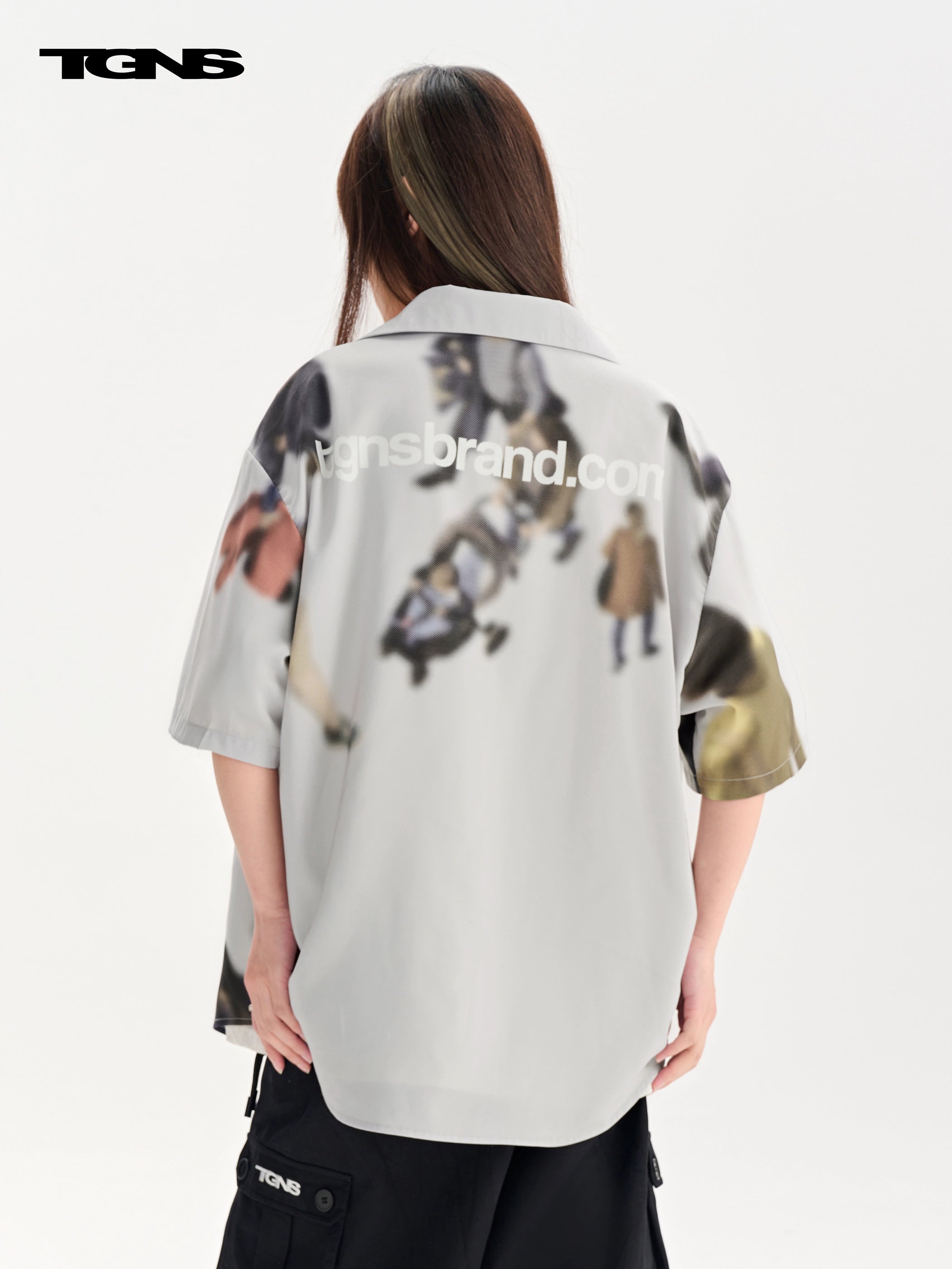 TGNS Vintage Shadow Flower Hawaiian Shirt