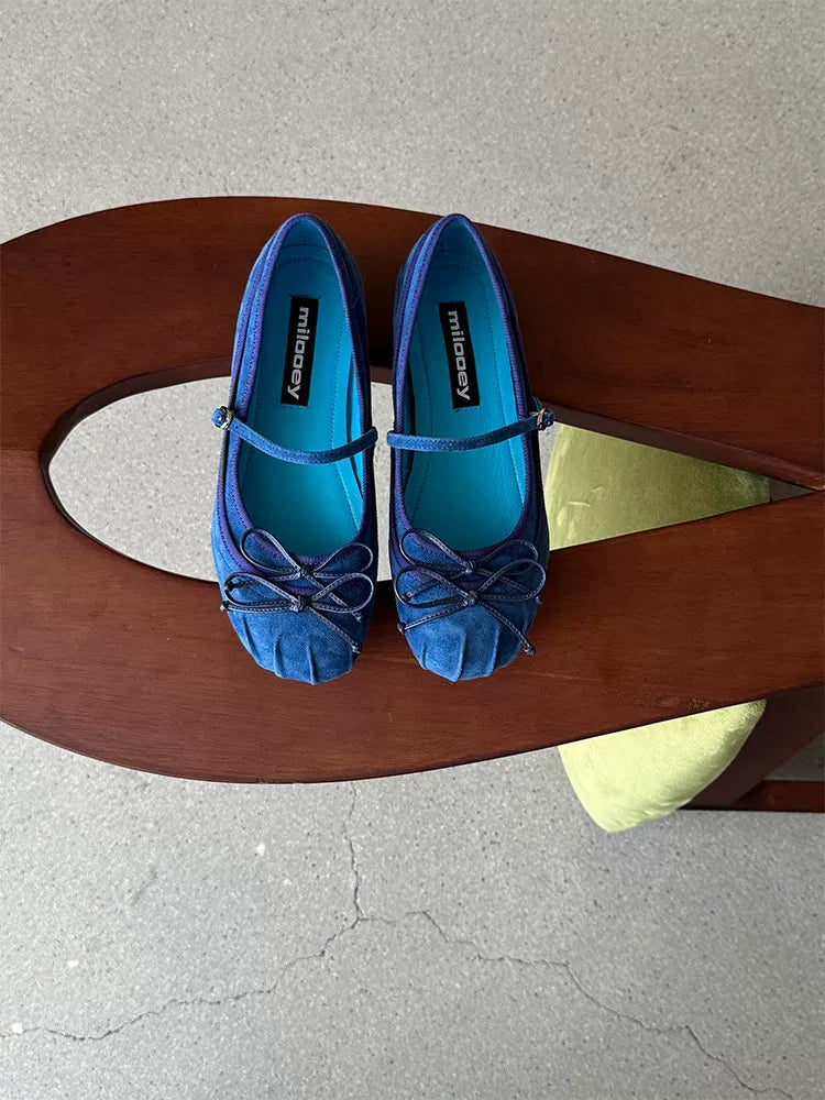 MILOOEY french ballet mary jane leather flats
