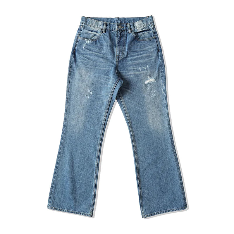 Mbbcar 15.5oz Loose Mid-High Rise Flare Jeans