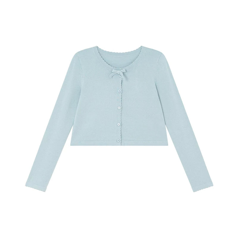 KANO Polka Dot Cropped Cardigan & Camisole Set
