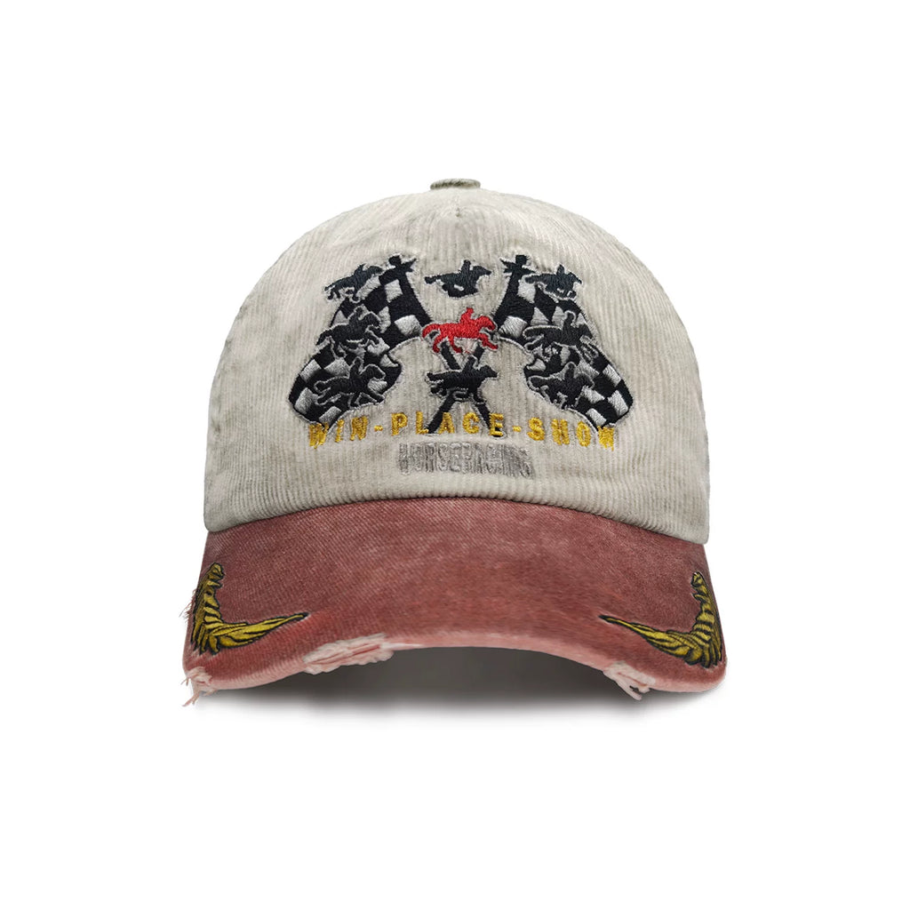 WANNA LAB Corduroy Contrasting Color Old Cap