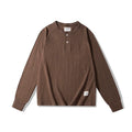 PrintAce Bamboo-Joint Cotton Breathable Loose-Fit Henley