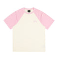 NICEBAD Contrasting Color Raglar Sleeve Embroidery Tee