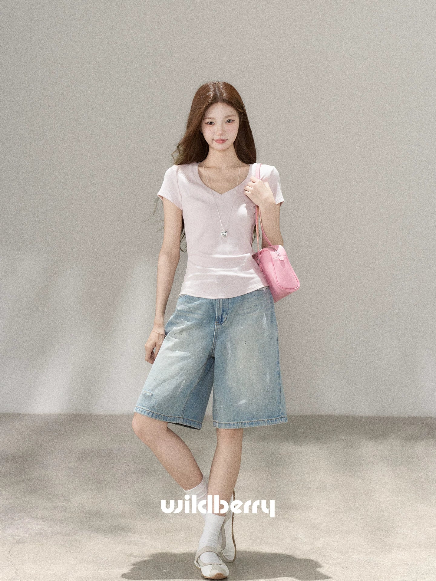 Wildberry V-Neck Slim Fit Tee